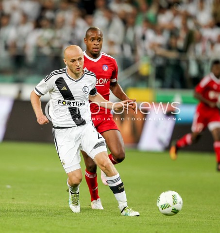  03.08.2016 WARSZAWA PILKA NOZNA STADION LEGII<br />FOOTBALL III RUNDA ELIMINACJI UEFA CHAMPIONS LEAGUE<br />MECZ LEGIA WARSZAWA - AS TRENCIN<br />N/Z MICHAL PAZDAN<br /> 