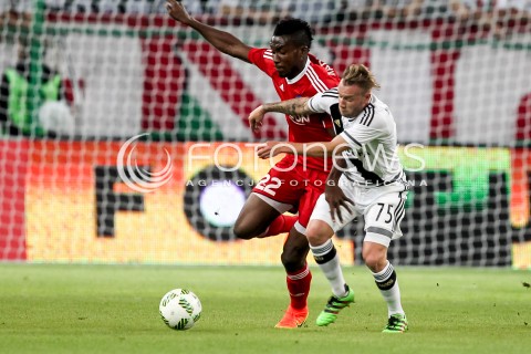  03.08.2016 WARSZAWA PILKA NOZNA STADION LEGII<br />FOOTBALL III RUNDA ELIMINACJI UEFA CHAMPIONS LEAGUE<br />MECZ LEGIA WARSZAWA - AS TRENCIN<br />N/Z THIBAULT MOULIN 22AT<br /> 