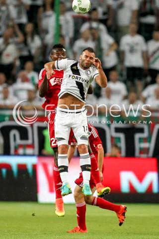  03.08.2016 WARSZAWA PILKA NOZNA STADION LEGII<br />FOOTBALL III RUNDA ELIMINACJI UEFA CHAMPIONS LEAGUE<br />MECZ LEGIA WARSZAWA - AS TRENCIN<br />N/Z NEMANJA NIKOLIC<br /> 