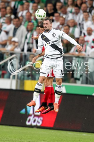  03.08.2016 WARSZAWA PILKA NOZNA STADION LEGII<br />FOOTBALL III RUNDA ELIMINACJI UEFA CHAMPIONS LEAGUE<br />MECZ LEGIA WARSZAWA - AS TRENCIN<br />N/Z MICHAL KUCHARCZYK<br /> 