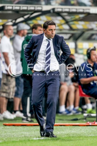  03.08.2016 WARSZAWA PILKA NOZNA STADION LEGII<br />FOOTBALL III RUNDA ELIMINACJI UEFA CHAMPIONS LEAGUE<br />MECZ LEGIA WARSZAWA - AS TRENCIN<br />N/Z BESNIK HASI TRENER SYLWETKA<br /> 