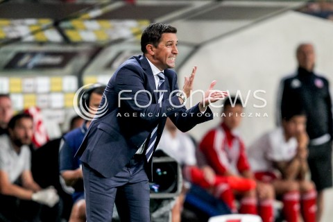  03.08.2016 WARSZAWA PILKA NOZNA STADION LEGII<br />FOOTBALL III RUNDA ELIMINACJI UEFA CHAMPIONS LEAGUE<br />MECZ LEGIA WARSZAWA - AS TRENCIN<br />N/Z BESNIK HASI TRENER SYLWETKA<br /> 