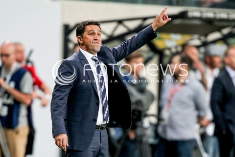  03.08.2016 WARSZAWA PILKA NOZNA STADION LEGII<br />FOOTBALL III RUNDA ELIMINACJI UEFA CHAMPIONS LEAGUE<br />MECZ LEGIA WARSZAWA - AS TRENCIN<br />N/Z BESNIK HASI TRENER SYLWETKA<br /> 