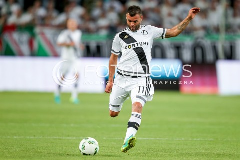  03.08.2016 WARSZAWA PILKA NOZNA STADION LEGII<br />FOOTBALL III RUNDA ELIMINACJI UEFA CHAMPIONS LEAGUE<br />MECZ LEGIA WARSZAWA - AS TRENCZYN<br />N/Z NEMANJA NIKOLIC<br /> 