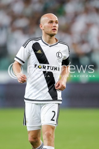  03.08.2016 WARSZAWA PILKA NOZNA STADION LEGII<br />FOOTBALL III RUNDA ELIMINACJI UEFA CHAMPIONS LEAGUE<br />MECZ LEGIA WARSZAWA - AS TRENCZYN<br />N/Z MICHAL PAZDAN<br /> 