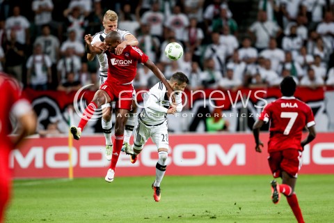 03.08.2016 WARSZAWA PILKA NOZNA STADION LEGII<br />FOOTBALL III RUNDA ELIMINACJI UEFA CHAMPIONS LEAGUE<br />MECZ LEGIA WARSZAWA - AS TRENCZYN<br />N/Z LUKASZ BROZ<br /> 