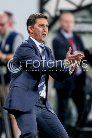  03.08.2016 WARSZAWA PILKA NOZNA STADION LEGII<br />FOOTBALL III RUNDA ELIMINACJI UEFA CHAMPIONS LEAGUE<br />MECZ LEGIA WARSZAWA - AS TRENCZYN<br />N/Z BESNIK HASI TRENER SYLWETKA<br /> 