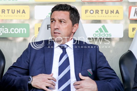  07.08.2016 WARSZAWA PILKA NOZNA <br />FOOTBALL EKSTRAKLASA STADION LEGII<br />MECZ LEGIA WARSZAWA - PIAST GLIWICE<br />N/Z TRENER LEGII BESNIK HASI<br /> 