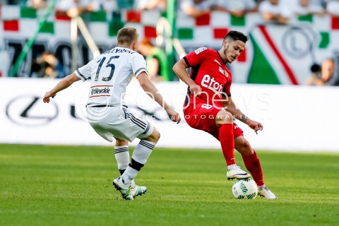  07.08.2016 WARSZAWA PILKA NOZNA <br />FOOTBALL EKSTRAKLASA STADION LEGII<br />MECZ LEGIA WARSZAWA - PIAST GLIWICE<br />N/Z MARTIN BUKATA MICHAL KOPCZYNSKI<br /> 