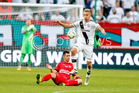  07.08.2016 WARSZAWA PILKA NOZNA <br />FOOTBALL EKSTRAKLASA STADION LEGII<br />MECZ LEGIA WARSZAWA - PIAST GLIWICE<br />N/Z JOSIP BARISIC IGOR LEWCZUK<br /> 