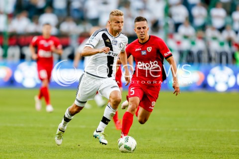  07.08.2016 WARSZAWA PILKA NOZNA <br />FOOTBALL EKSTRAKLASA STADION LEGII<br />MECZ LEGIA WARSZAWA - PIAST GLIWICE<br />N/Z IGOR LEWCZUK MARCIN PIETROWSKI<br /> 