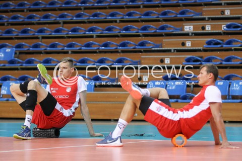  09.08.2016 RZESZOW<br />PIERWSZY W SEZONIE TRENING SIATKARZY ASSECO RESOVII RZESZOW<br />N/Z BARTLOMIEJ LEMANSKI LUKAS TICHACEK <br /> 