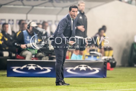  14.09.2016 WARSZAWA PILKA NOZNA <br />FOOTBALL LIGA MISTRZOW UEFA STADION LEGII<br />MECZ LEGIA WARSZAWA - BORUSSIA DORTMUND<br />N/Z BESNIK HASI - TRENER LEGII ( HEAD COACH )<br /> 