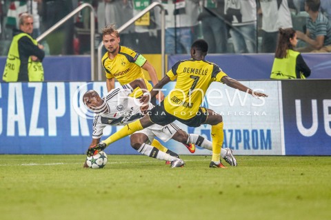  14.09.2016 WARSZAWA PILKA NOZNA <br />FOOTBALL LIGA MISTRZOW UEFA STADION LEGII<br />MECZ LEGIA WARSZAWA - BORUSSIA DORTMUND<br />N/Z VADIS ODJIDJA OFOE OUSMANE DEMBELE<br /> 
