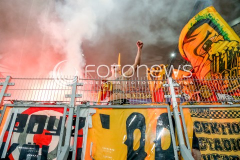  14.09.2016 WARSZAWA PILKA NOZNA <br />FOOTBALL LIGA MISTRZOW UEFA STADION LEGII<br />MECZ LEGIA WARSZAWA - BORUSSIA DORTMUND<br />N/Z KIBIC BORUSSI DORTMUND<br /> 
