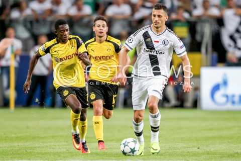  14.09.2016 WARSZAWA PILKA NOZNA <br />FOOTBALL LIGA MISTRZOW UEFA STADION LEGII<br />MECZ LEGIA WARSZAWA - BORUSSIA DORTMUND<br />N/Z TOMASZ JODLOWIEC<br /> 