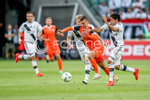  18.09.2016 WARSZAWA PILKA NOZNA <br />FOOTBALL EKSTRAKLASA STADION LEGII<br />MECZ LEGIA WARSZAWA - ZAGLEBIE LUBIN<br />N/Z LUKASZ JANOSZKA GUILHERME MARQUES<br /> 