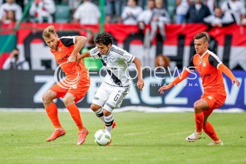  18.09.2016 WARSZAWA PILKA NOZNA <br />FOOTBALL EKSTRAKLASA STADION LEGII<br />MECZ LEGIA WARSZAWA - ZAGLEBIE LUBIN<br />N/Z DJORDJE COTRA GUILHERME MARQUES LUKASZ JANOSZKA<br /> 