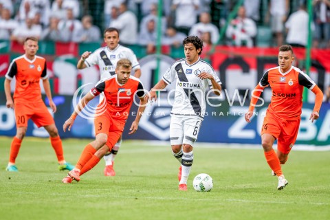  18.09.2016 WARSZAWA PILKA NOZNA <br />FOOTBALL EKSTRAKLASA STADION LEGII<br />MECZ LEGIA WARSZAWA - ZAGLEBIE LUBIN<br />N/Z DJORDJE COTRA GUILHERME MARQUES LUKASZ JANOSZKA<br /> 
