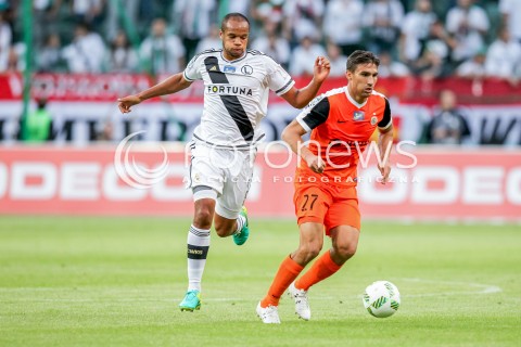  18.09.2016 WARSZAWA PILKA NOZNA <br />FOOTBALL EKSTRAKLASA STADION LEGII<br />MECZ LEGIA WARSZAWA - ZAGLEBIE LUBIN<br />N/Z MICHAL PAPADOPULOS STEEVEN LANGIL<br /> 