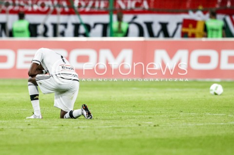  18.09.2016 WARSZAWA PILKA NOZNA <br />FOOTBALL EKSTRAKLASA STADION LEGII<br />MECZ LEGIA WARSZAWA - ZAGLEBIE LUBIN<br />N/Z STEEVEN LANGIL SMUTEK PORAZKA PRZEGRANA<br /> 