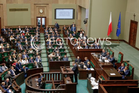  22.09.2016 WARSZAWA SEJM<br />POSIEDZENIE SEJMU RP<br />N/Z SALA OBRAD WIDOK VIEW PRZEMAWIA KRZYSZTOF JURGIEL<br /> 