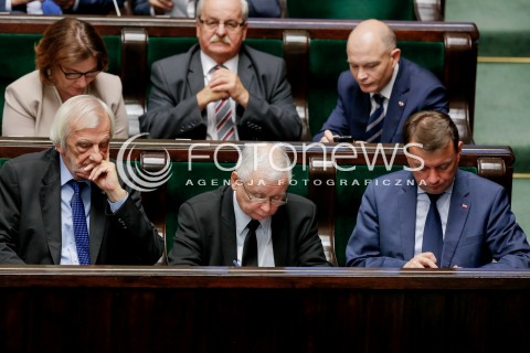  22.09.2016 WARSZAWA SEJM<br />POSIEDZENIE SEJMU RP<br />N/Z JAROSLAW KACZYNSKI MARIUSZ BLASZCZAK RYSZARD TERLECKI <br /> 