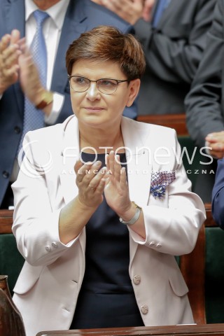  22.09.2016 WARSZAWA SEJM<br />POSIEDZENIE SEJMU RP<br />N/Z PREMIER BEATA SZYDLO <br /> 