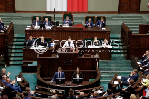  22.09.2016 WARSZAWA SEJM<br />POSIEDZENIE SEJMU RP<br />N/Z PREMIER BEATA SZYDLO MARSZALEK SEJMU MAREK KUCHCINSKI <br /> 