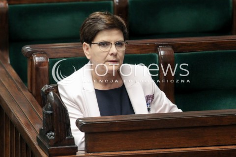  22.09.2016 WARSZAWA SEJM<br />POSIEDZENIE SEJMU RP<br />N/Z PREMIER BEATA SZYDLO <br /> 