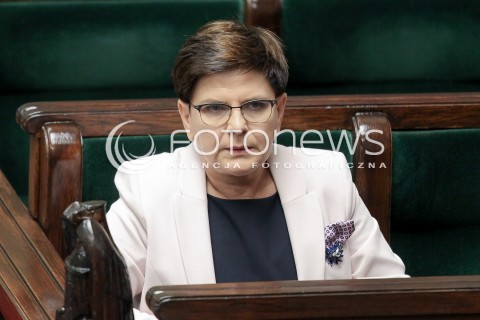  22.09.2016 WARSZAWA SEJM<br />POSIEDZENIE SEJMU RP<br />N/Z PREMIER BEATA SZYDLO <br /> 