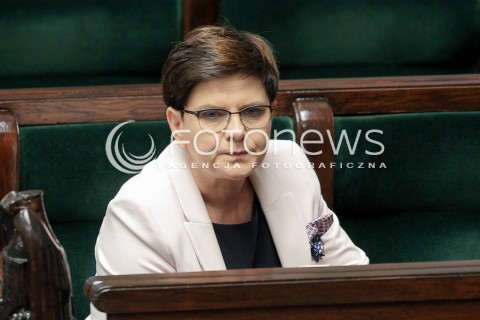  22.09.2016 WARSZAWA SEJM<br />POSIEDZENIE SEJMU RP<br />N/Z PREMIER BEATA SZYDLO <br /> 