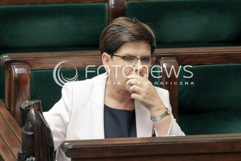  22.09.2016 WARSZAWA SEJM<br />POSIEDZENIE SEJMU RP<br />N/Z PREMIER BEATA SZYDLO <br /> 