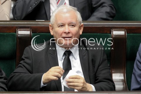  22.09.2016 WARSZAWA SEJM<br />POSIEDZENIE SEJMU RP<br />N/Z JAROSLAW KACZYNSKI <br /> 