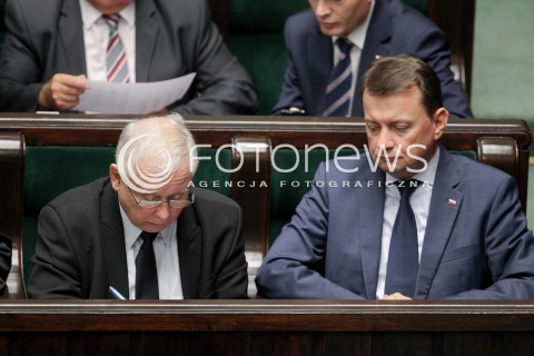  22.09.2016 WARSZAWA SEJM<br />POSIEDZENIE SEJMU RP<br />N/Z JAROSLAW KACZYNSKI MARIUSZ BLASZCZAK <br /> 