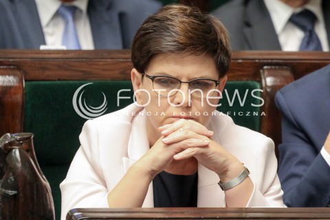  22.09.2016 WARSZAWA SEJM<br />POSIEDZENIE SEJMU RP<br />N/Z PREMIER BEATA SZYDLO <br /> 