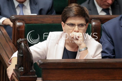  22.09.2016 WARSZAWA SEJM<br />POSIEDZENIE SEJMU RP<br />N/Z PREMIER BEATA SZYDLO <br /> 