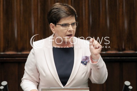  22.09.2016 WARSZAWA SEJM<br />POSIEDZENIE SEJMU RP<br />N/Z PREMIER BEATA SZYDLO <br /> 