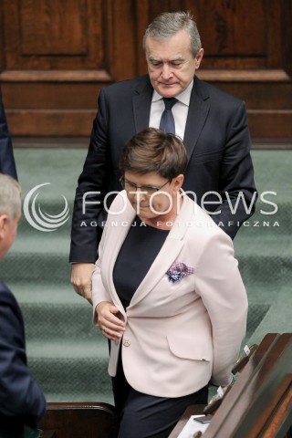  22.09.2016 WARSZAWA SEJM<br />POSIEDZENIE SEJMU RP<br />N/Z PREMIER BEATA SZYDLO PIOTR GLINSKI <br /> 