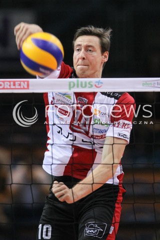  23.09.2016 RZESZOW <br />SIATKOWKA SEZON 2016/2017 MEN VOLLEYBALL <br />MECZ TOWARZYSKI<br />MECZ ASSECO RESOVIA RZESZOW - JASTRZEBSKI WEGIEL <br />N/Z JOCHEN SCHOPS SYLWETKA ATAK<br /> 