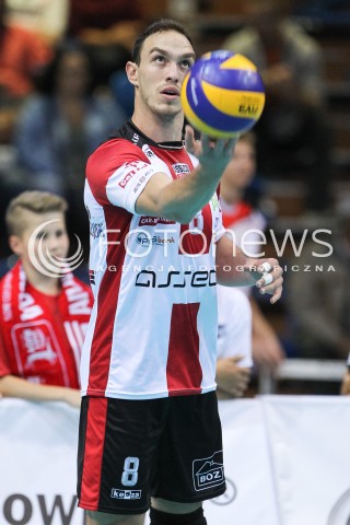  23.09.2016 RZESZOW <br />SIATKOWKA SEZON 2016/2017 MEN VOLLEYBALL <br />MECZ TOWARZYSKI<br />MECZ ASSECO RESOVIA RZESZOW - JASTRZEBSKI WEGIEL <br />N/Z MARKO IVOVIC SYLWETKA <br /> 