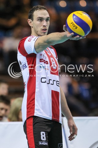  23.09.2016 RZESZOW <br />SIATKOWKA SEZON 2016/2017 MEN VOLLEYBALL <br />MECZ TOWARZYSKI<br />MECZ ASSECO RESOVIA RZESZOW - JASTRZEBSKI WEGIEL <br />N/Z MARKO IVOVIC SYLWETKA <br /> 