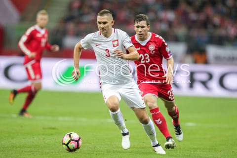  08.10.2016 WARSZAWA PILKA NOZNA <br />FOOTBALL POLISH ELIMINACJE MS 2018<br />MECZ POLSKA - DANIA NA STADIONIE NARODOWYM<br />N/Z ARTUR JEDRZEJCZYK <br /> 