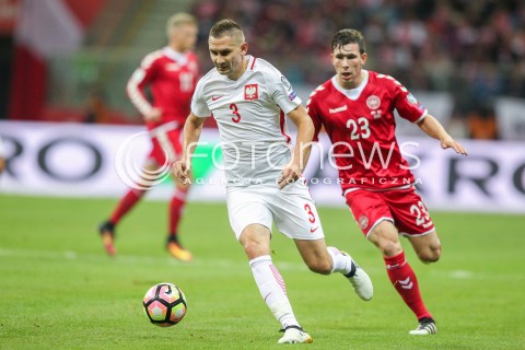  08.10.2016 WARSZAWA PILKA NOZNA <br />FOOTBALL POLISH ELIMINACJE MS 2018<br />MECZ POLSKA - DANIA NA STADIONIE NARODOWYM<br />N/Z ARTUR JEDRZEJCZYK <br /> 