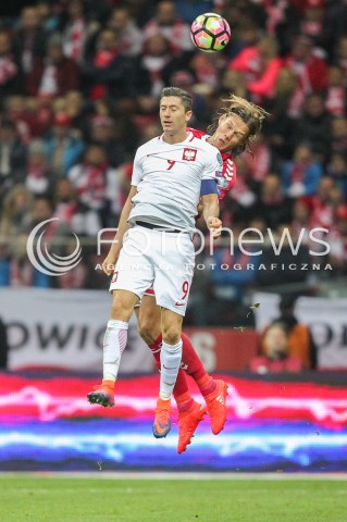  08.10.2016 WARSZAWA PILKA NOZNA <br />FOOTBALL POLISH ELIMINACJE MS 2018<br />MECZ POLSKA - DANIA NA STADIONIE NARODOWYM<br />N/Z ROBERT LEWANDOWSKI  <br /> 