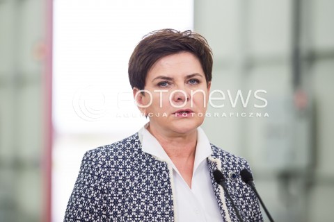  11.10.2016 LODZ<br />WIZYTA PREMIER BEATY SZYDLO W LODZKICH WOJSKOWYCH ZAKLADACH LOTNICZYCH<br />N/Z BEATA SZYDLO<br /> 
