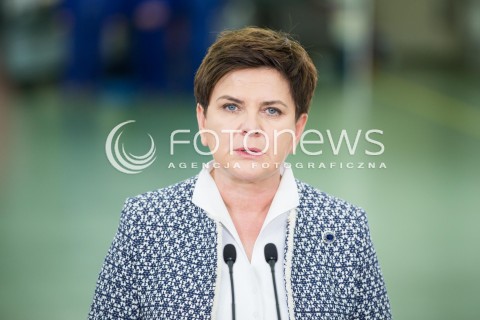  11.10.2016 LODZ<br />WIZYTA PREMIER BEATY SZYDLO W LODZKICH WOJSKOWYCH ZAKLADACH LOTNICZYCH<br />N/Z BEATA SZYDLO<br /> 