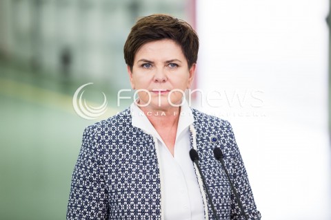  11.10.2016 LODZ<br />WIZYTA PREMIER BEATY SZYDLO W LODZKICH WOJSKOWYCH ZAKLADACH LOTNICZYCH<br />N/Z BEATA SZYDLO<br /> 