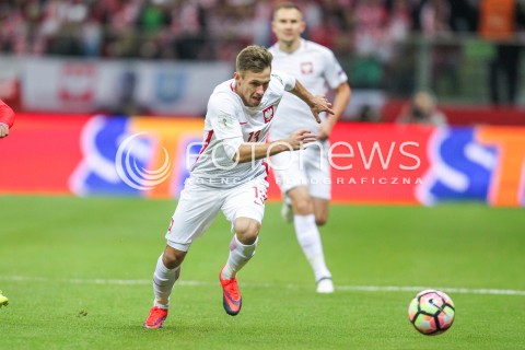  11.10.2016 WARSZAWA PILKA NOZNA <br />FOOTBALL POLISH ELIMINACJE MS 2018<br />MECZ POLSKA - ARMENIA NA STADIONIE NARODOWYM<br />N/Z MACIEJ RYBUS <br /> 