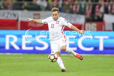  11.10.2016 WARSZAWA PILKA NOZNA <br />FOOTBALL POLISH ELIMINACJE MS 2018<br />MECZ POLSKA - ARMENIA NA STADIONIE NARODOWYM<br />N/Z MACIEJ RYBUS <br /> 